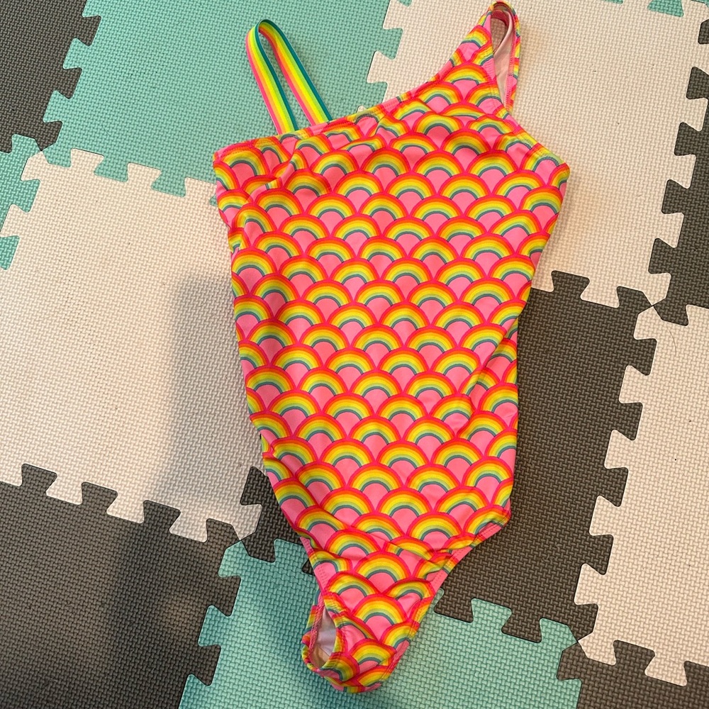 Rainbow one piece - size 12 - Lands End - great condition